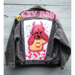 Hand painted and hand embroidered vintage Levi's jacket